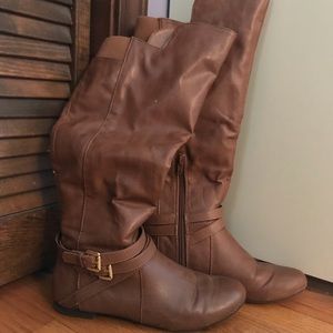 Brown Gently Used Knee High Boots